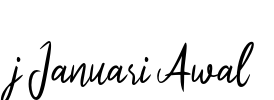 j Januari Awal Font Image