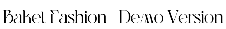 Baket Fashion - Demo Version Font Image