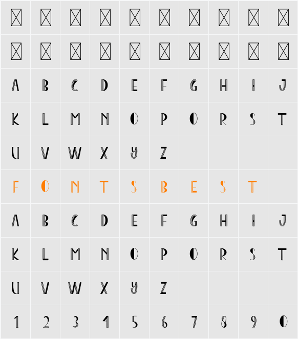 Black Monday Character Map