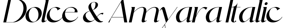 Dolce & Amyara Italic Font Image