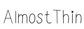 AlmostThin Font Image