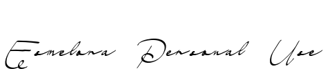 Esmelora Personal Use Font Image
