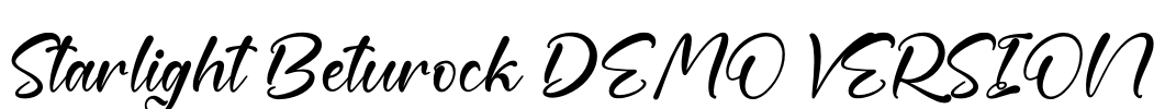 Starlight Beturock DEMO VERSION Font Image