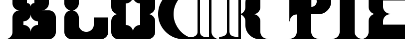 BLOCK PIE Font Image