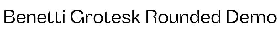 Benetti Grotesk Rounded Demo Font Image