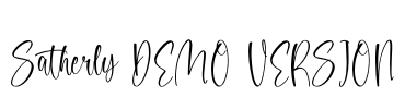Satherly DEMO VERSION Font Image