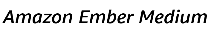 Amazon Ember Medium Font Image