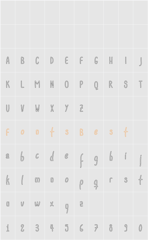 AC Wanita Outline Character Map