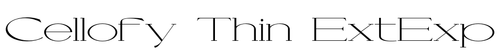 Cellofy Thin ExtExp Font Image