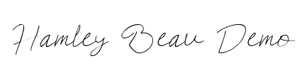 Hamley Beau Demo Font Image