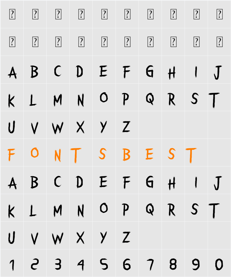 Milonet Character Map