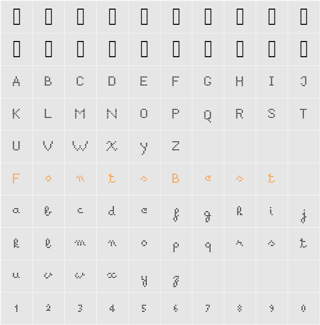 ACSF Adorable light Character Map