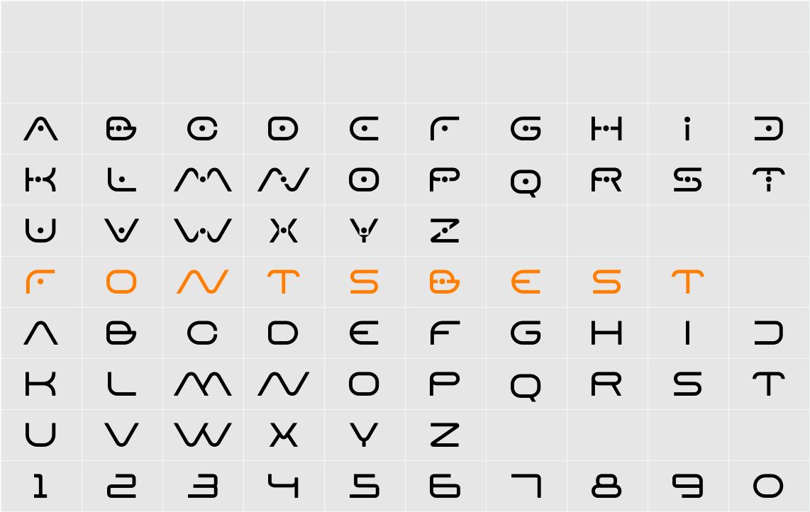 Eavm Character Map