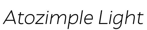 Atozimple Light Font Image