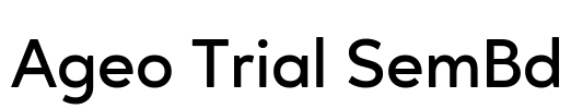 Ageo Trial SemBd Font Image