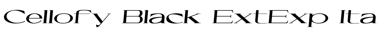 Cellofy Black ExtExp Ita Font Image