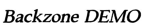 Backzone DEMO Font Image