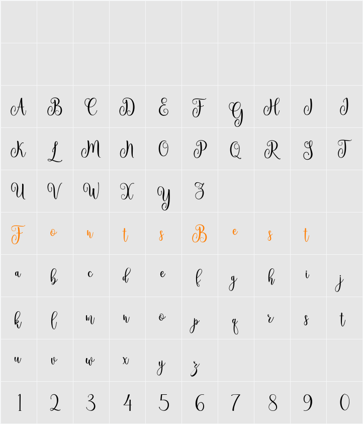 Ameline Character Map