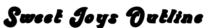 Sweet Joys Outline Font Image