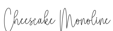 Cheescake Monoline Font Image