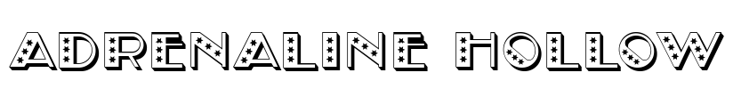 Adrenaline Hollow Font Image