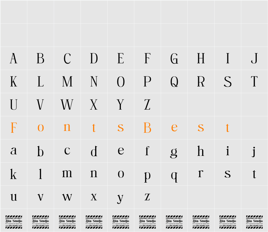 Myflora Personal Use Character Map