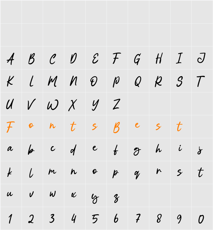 Halu Character Map