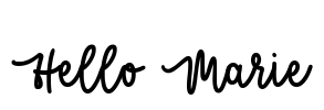 Hello Marie Font Image