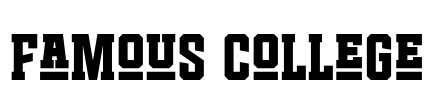 Famous College Font Image