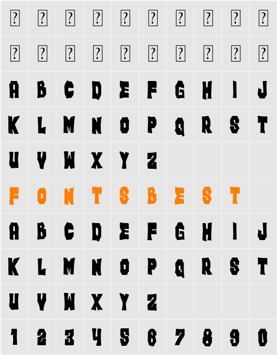 Sistema Central Character Map