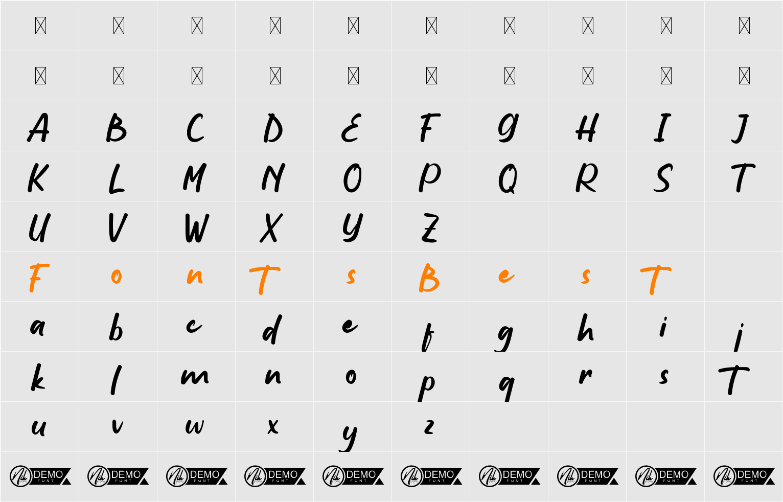 Sekoteng Demo Character Map
