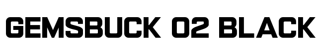 Gemsbuck 02 Black Font Image