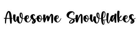 Awesome Snowflakes Font Image