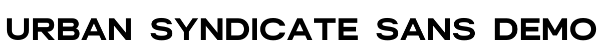 Urban Syndicate Sans DEMO Font Image