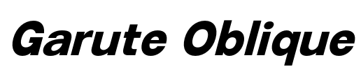 Garute Oblique Font Image