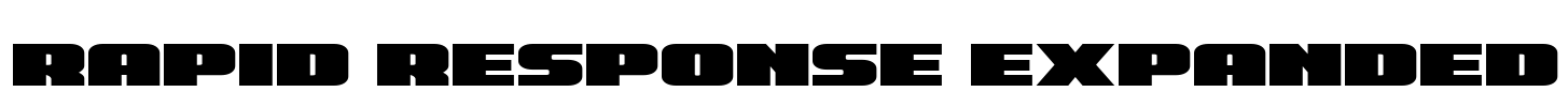 Rapid Response Expanded Font Image