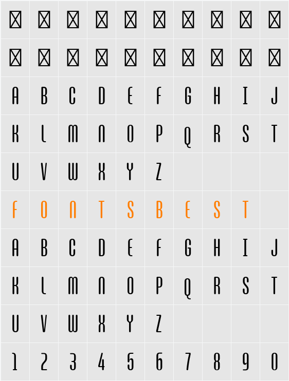 ZT Break Fast Light Character Map