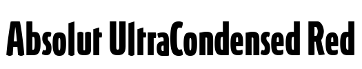 Absolut UltraCondensed Red Font Image