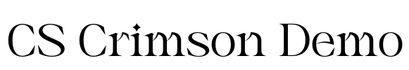CS Crimson Demo Font Image