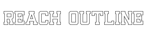 Reach Outline Font Image
