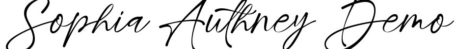 Sophia Authney Demo Font Image
