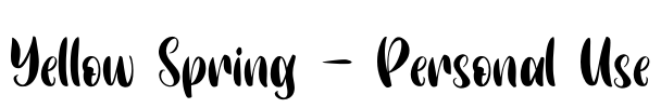 Yellow Spring - Personal Use Font Image