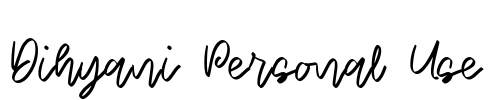 Dihyani Personal Use Font Image
