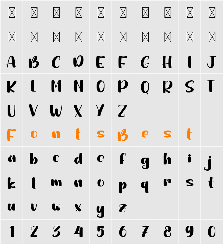 Justine Character Map