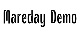 Mareday Demo Font Image