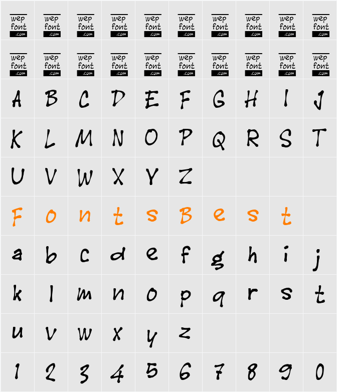 Oabungah Character Map