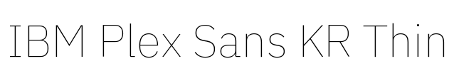 IBM Plex Sans KR Thin Font Image