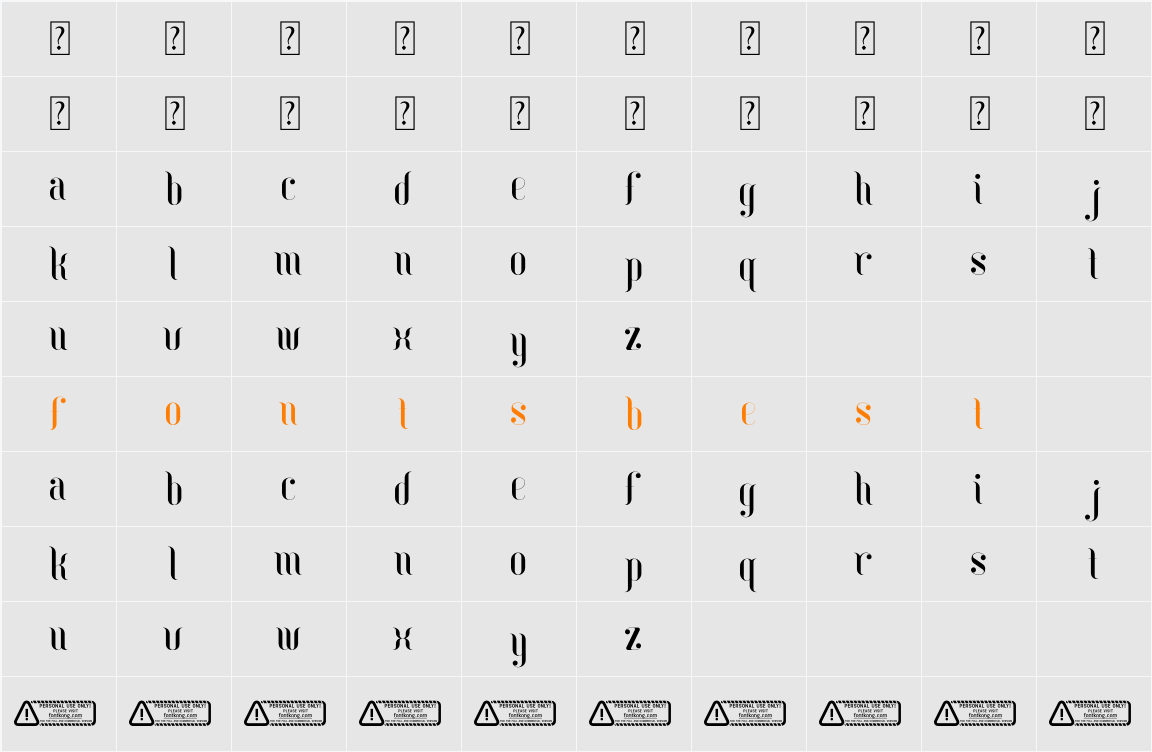 Miracle PERSONAL USE ONLY! Character Map