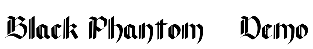Black Phantom - Demo Font Image