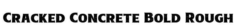Cracked Concrete Bold Rough Font Image